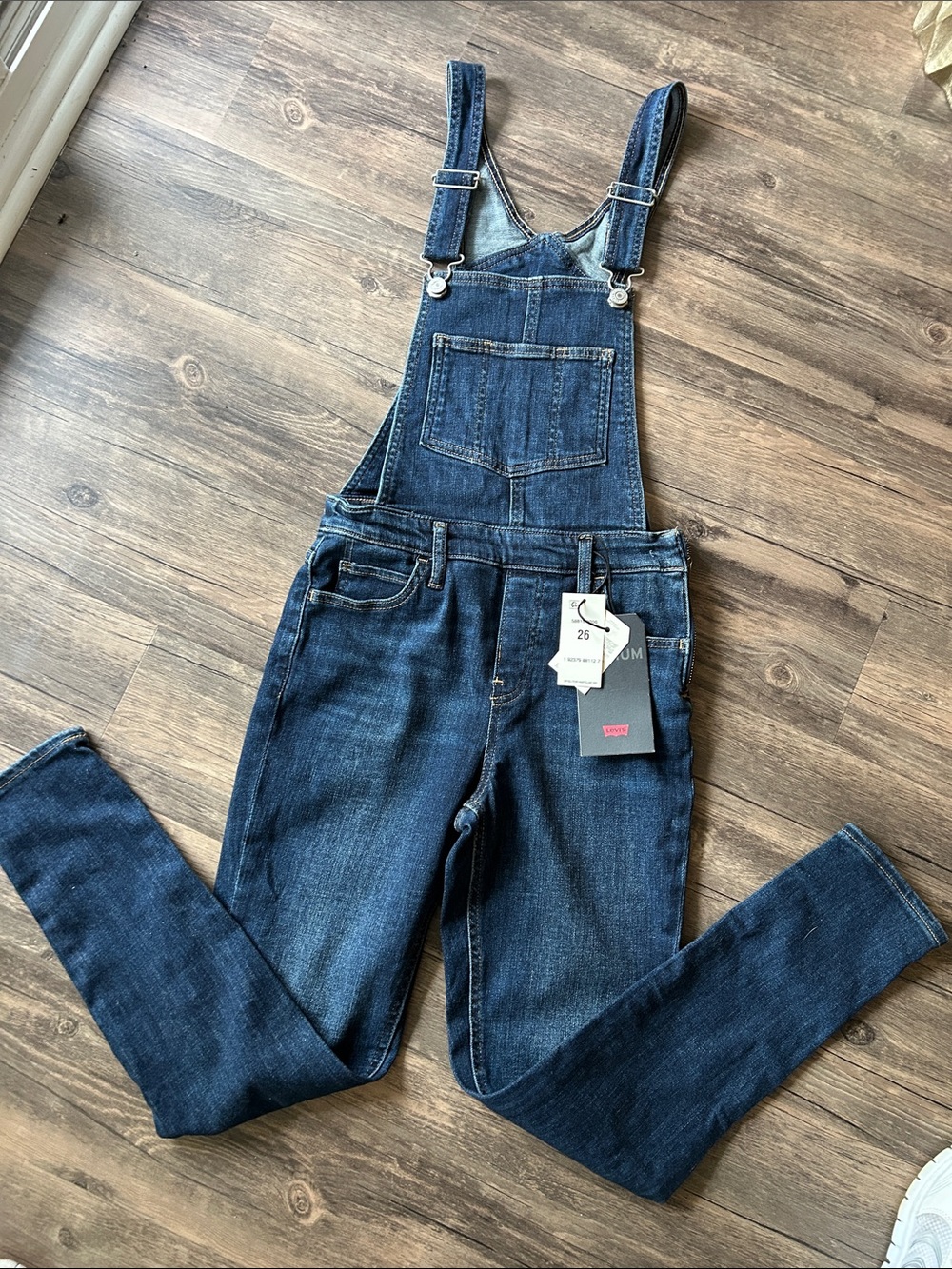 Levi's Dark Blue Skinny Denim Overalls